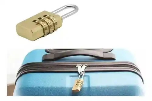 Candado Dorado Blíster Pequeño Numérico 3 Dígitos Locker