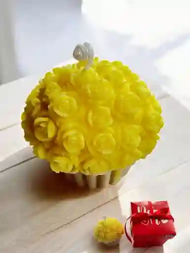Regalo Especial Vela Decorativa Y Aromatizante Cupcake De Amor Margarita