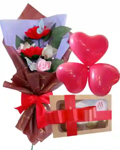 Ramo De Flores Amor Eterno Con Chocolates