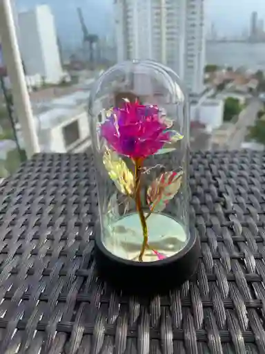Rosa Eterna En Domo De Vidrio Con Luz Led – Encanto Atemporal