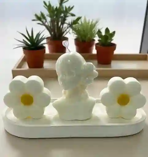 Regalo Especial 3 Velas Decorativas Y Aromatizantes Divina Esencia Con Base