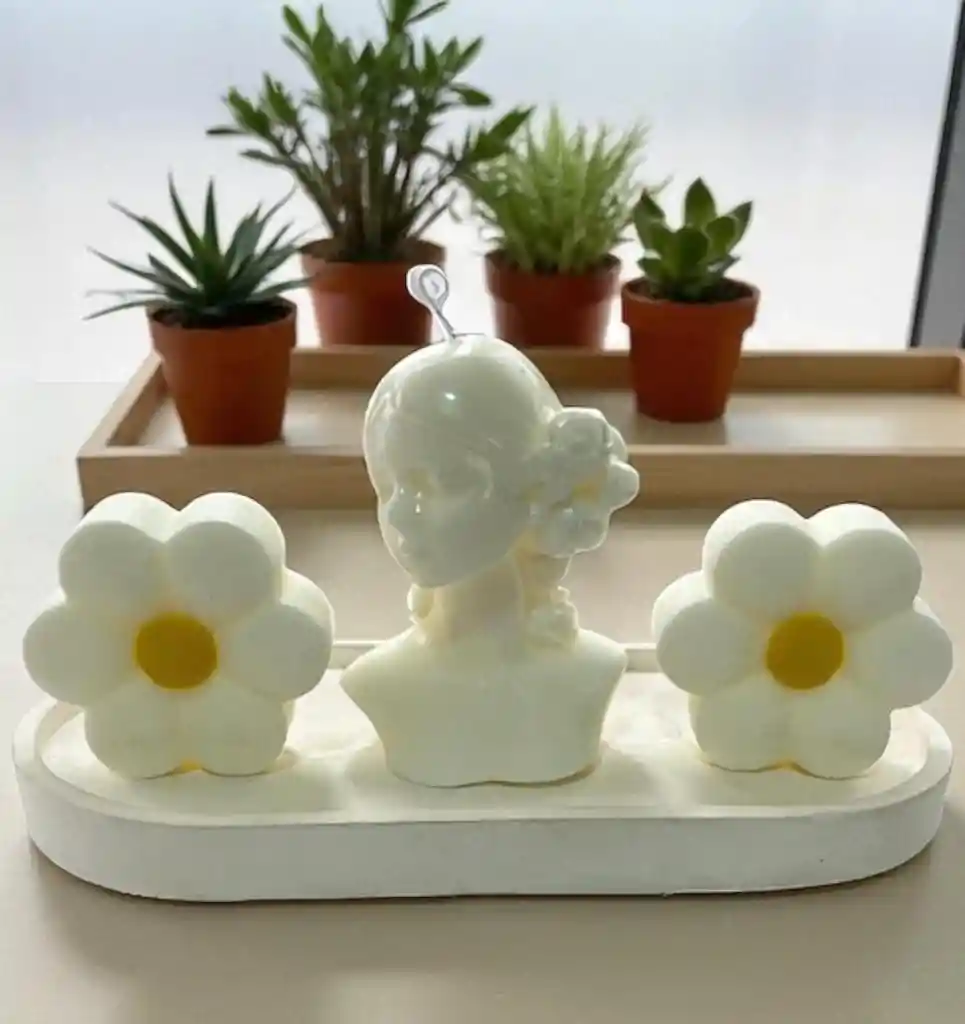 Regalo Especial 3 Velas Decorativas Y Aromatizantes Divina Esencia Con Base