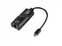 Adaptador Conversor Tipo C Rj45, Cable De Red Compatible Con Macbook, Color Negro
