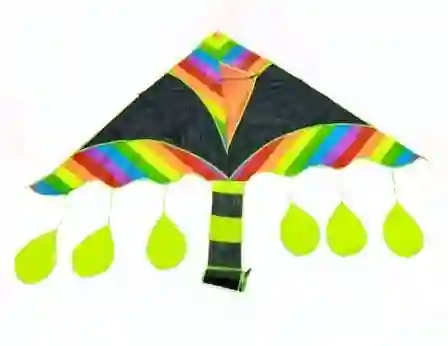 Cometa Triangular Grande Para Volar Motivo Chulo Multicolor 180*90cm