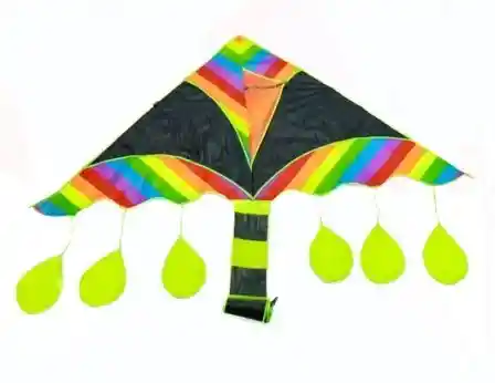 Cometa Triangular Grande Para Volar Motivo Chulo Multicolor 180*90cm