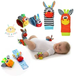 Kit De Estimulación Temprana Sonajeritos De Manos Y Pies