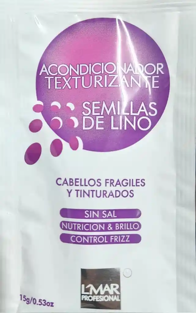 Sobre De Acondicionador Texturizante, Semillas De Lino Sin Sal - L´mar