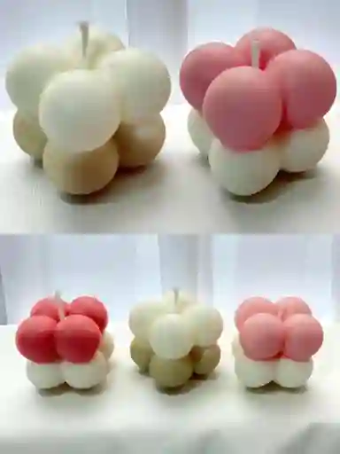 Regalo Especial Vela Decorativa Y Aromatizante Bubble Bliss Mini Con Aroma A Vainilla Pomelo Colores Surtidos