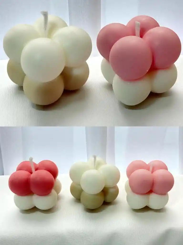 Regalo Especial Vela Decorativa Y Aromatizante Bubble Bliss Mini Con Aroma A Vainilla Pomelo Colores Surtidos