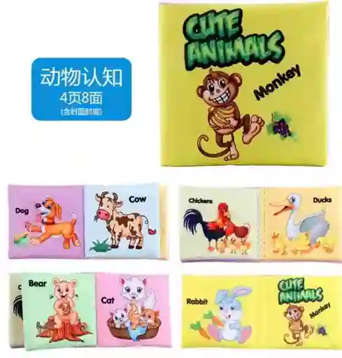 Mini Libro De Aprendizaje De Tela Estimulante Para Bebes