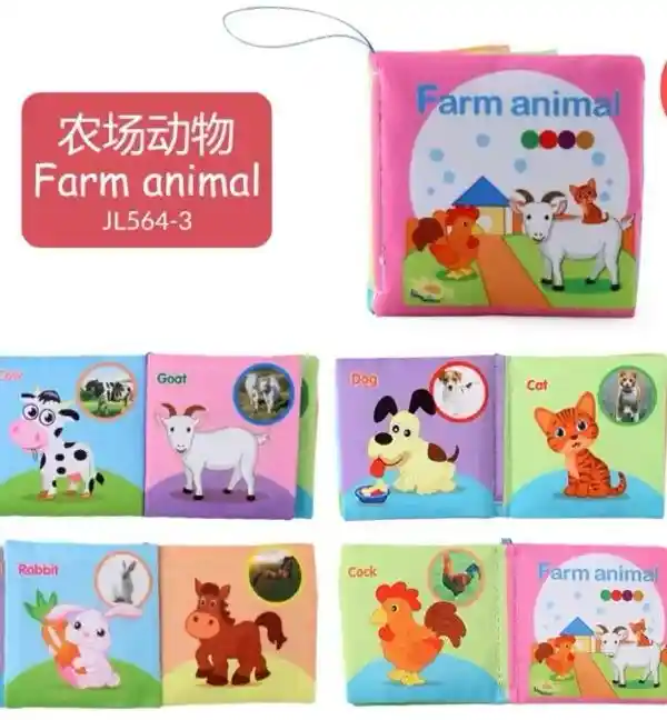 Mini Libro De Aprendizaje De Tela Estimulante Para Bebes