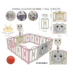 Corral De Juegos Plegable Y Modulable Para Bebes Rosado