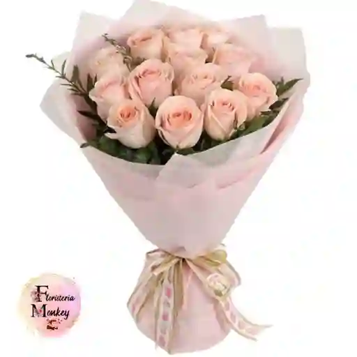 Rosas Rosado Claro X12