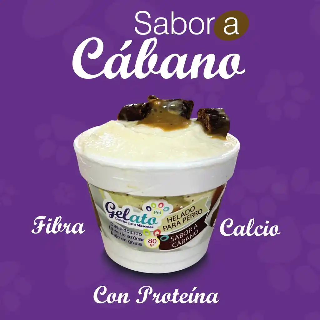 Helado Para Perro Gelato Sabor A Cabano X 80 Gr