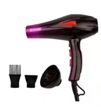 Secador De Pelo Bopai 4000w Bp5500 Más Difusores Color Negro