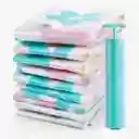 6 Bolsas Ahorradora De Espacio Estampada De 70x50