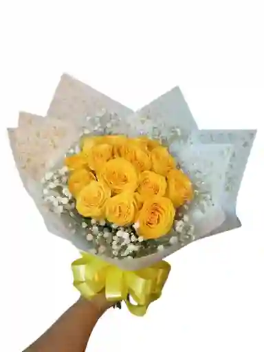 Bouquet X12 Rosas Amariilllas