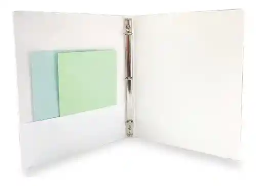 Folder Blanco Tres Argollas Tamaño Oficio 2.5"