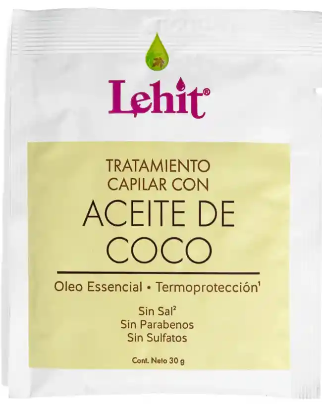 Tratamiento Capilar Con Aceite De Coco, Oleo Essencial Y Termoproteccion - 30g Lehit