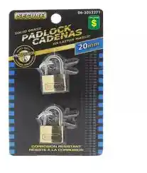 Candado Pequeño Secure 20 Mm Paquete Por 2