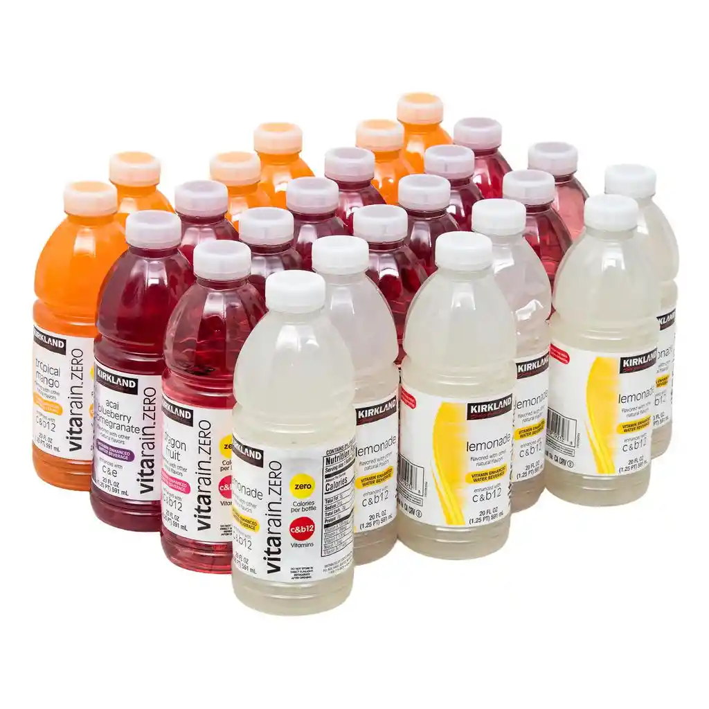 Kirkland Vitarain Zero Bebida Enriquecida Con Vitaminas 24 Unidades / 591 Ml