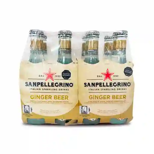 San Pellegrino Ginger Beer Bebida De Jengibre 8 Unidades / 200 Ml