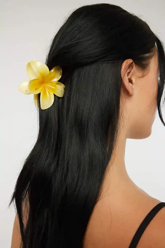 Pinza Caimán Gancho Flor Hawaiana Pelo Cabello