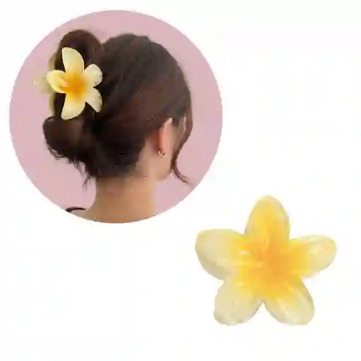 Pinza Caimán Gancho Flor Hawaiana Pelo Cabello