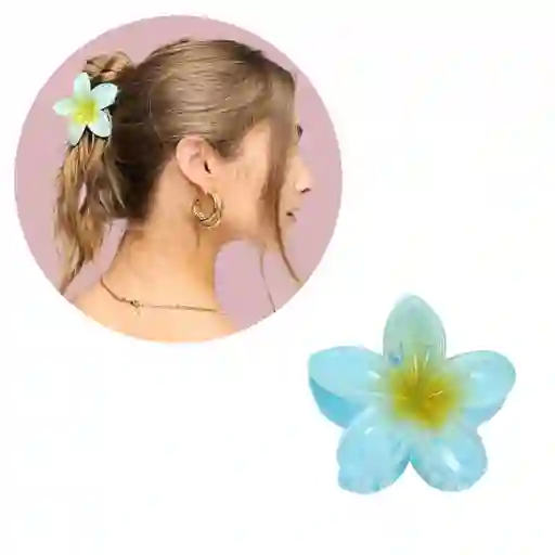 Pinza Caimán Gancho Flor Hawaiana Pelo Cabello