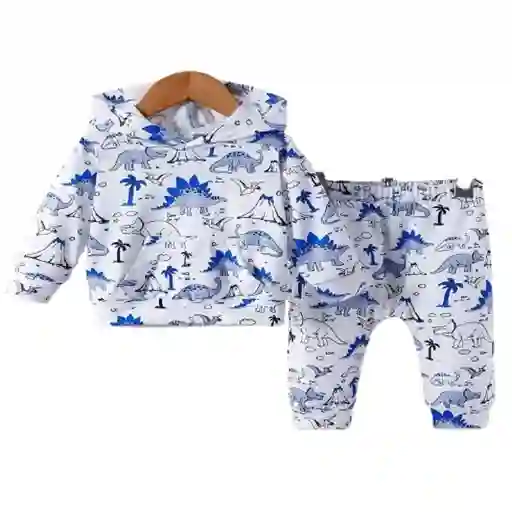 Conjunto De Sudadera Con Dinosaurios Talla 2-3 Años
