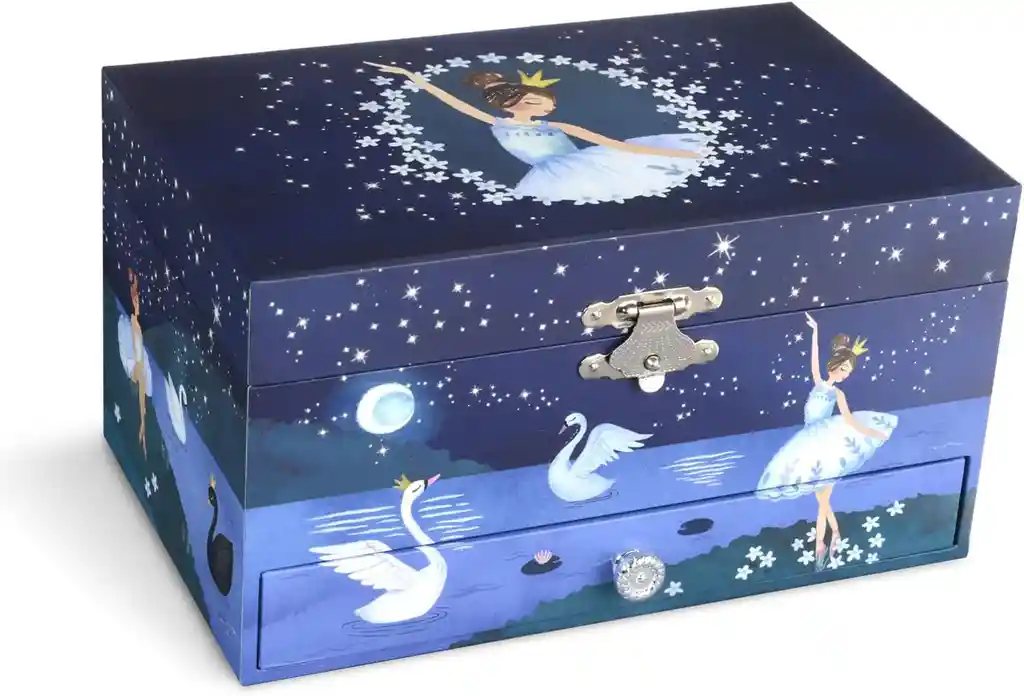Caja Músical Joyero Canción Lago De Los Cisnes Bailarina Organizador Joyas