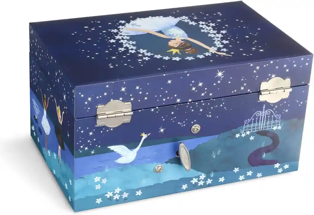 Caja Músical Joyero Canción Lago De Los Cisnes Bailarina Organizador Joyas