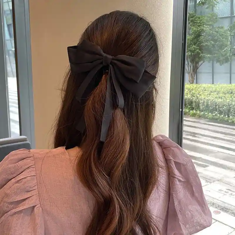 Moño Lazo Con Cintas Para Cabello Con Hebilla Set X 3 Und