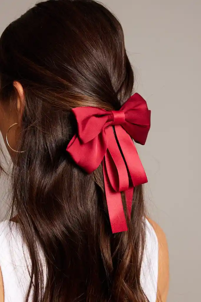 Moño Lazo Con Cintas Para Cabello Con Hebilla Set X 3 Und