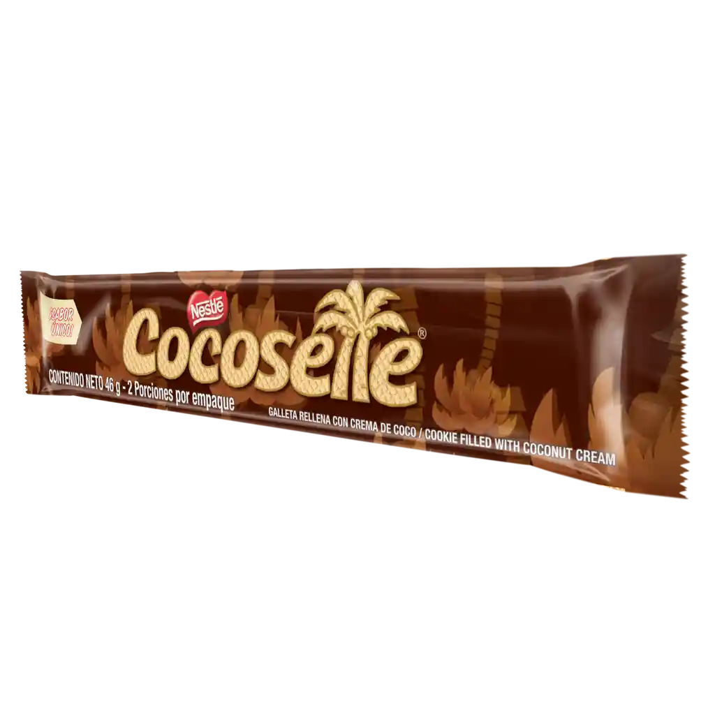 Galletas COCOSETTE Wafer rellenas con crema de coco x 46g