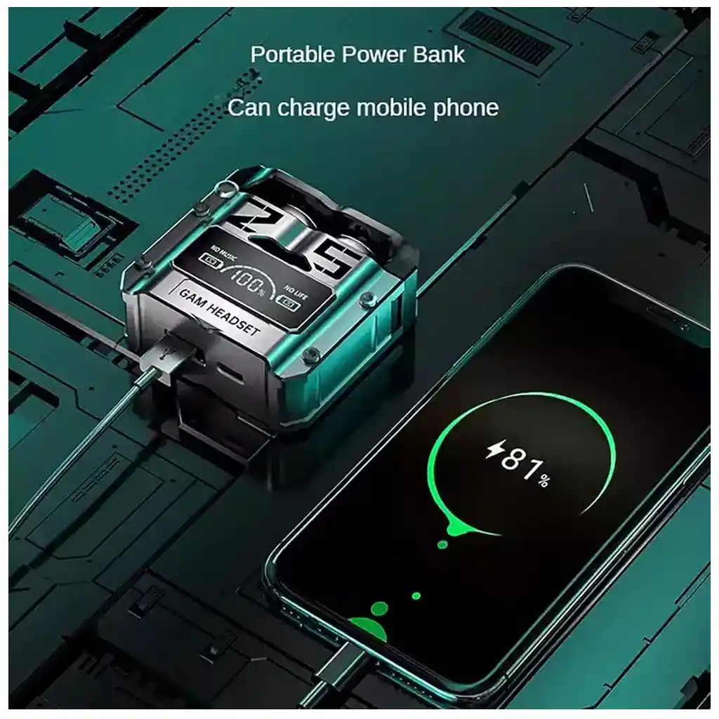 Audífonos Bluetooth Inalámbricos M25 Power Bank