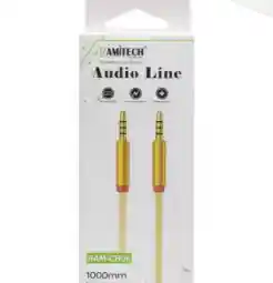 Cable Aux 3.5mm Macho A Macho – 1m Con Conectores Dorados Y Antienredos