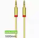 Cable Aux 3.5mm Macho A Macho – 1m Con Conectores Dorados Y Antienredos