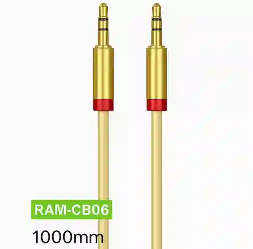 Cable Aux 3.5mm Macho A Macho – 1m Con Conectores Dorados Y Antienredos