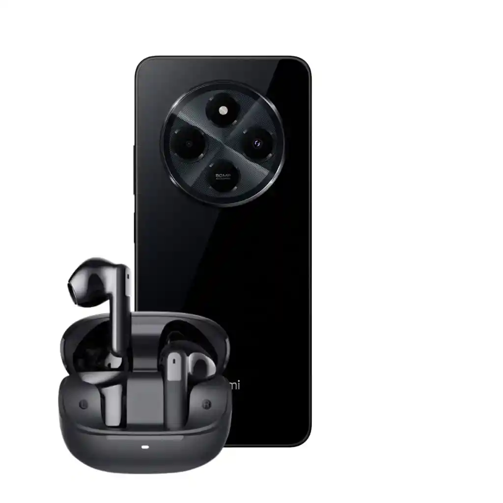 Celular Xiaomi Redmi 14c Negro 256 Gb 8 Ram 4g + Audífonos Mibro Earbuds 5
