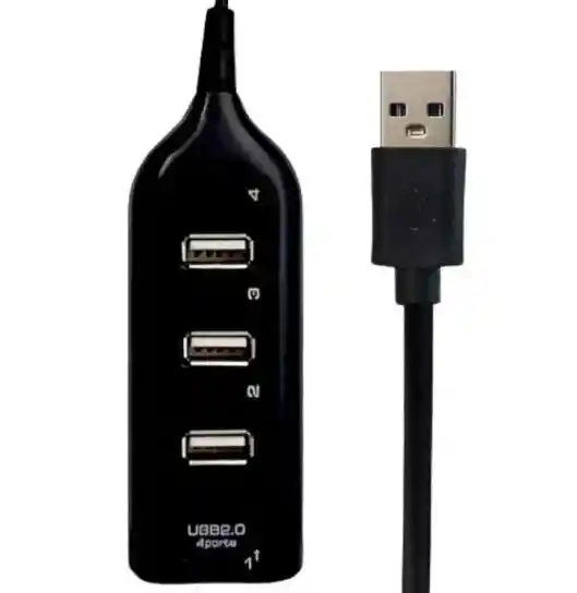 Multipuerto Usb 2.0 – Conecta Hasta 4 Dispositivos Al Instante