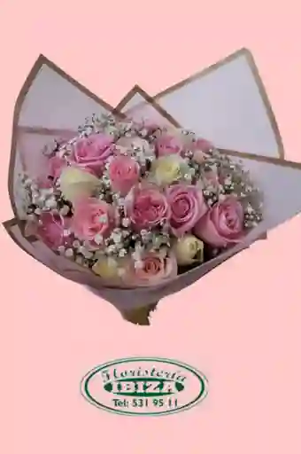 Bouquet Rosas Color Pastel