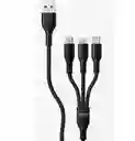 Cable Pulpo 3 En 1 – Carga Tipo C, Lightning Y Micro Usb