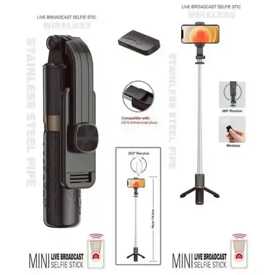 Trípode Para Videos Y Fotos – Altura Regulable Y Conexión Inalámbrica