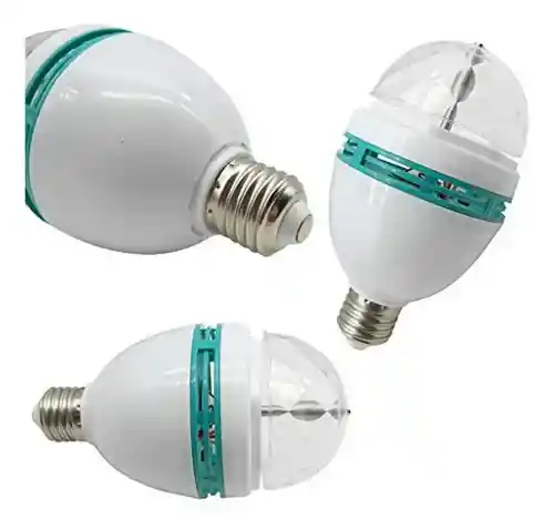 Bombillo Led Discotequero Giratorio Para Navidad Y Fiestas