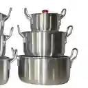 Juego De Ollas X6 Tapa Gris