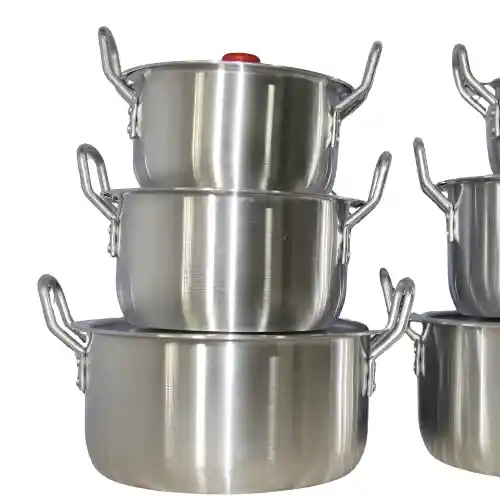 Juego De Ollas X6 Tapa Gris