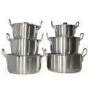 Juego De Ollas X6 Tapa Gris