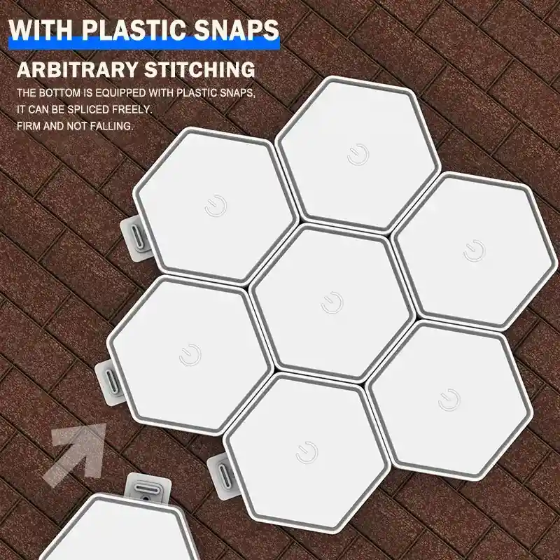Lampara Decorativa Innovadora Con Forma Hexagonal X3 Paneles