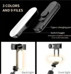 Trípode Con Luz Para Celular – Altura De 1.14m Y Control Remoto